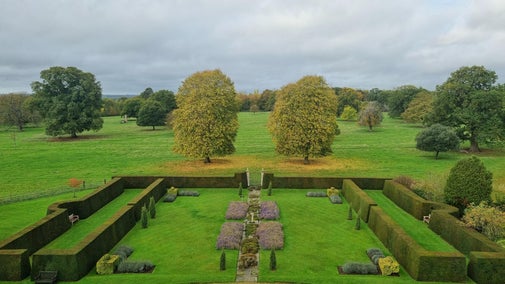Gunby Estate Hall and Gardens in autumn